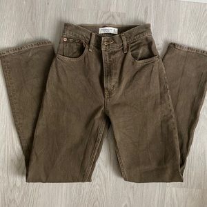 SIZE 24S. A&F. Brown denim straight leg jeans